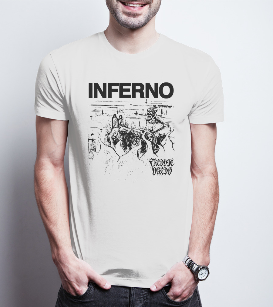 INFERNO Freddie Dredd Store White T-Shirt