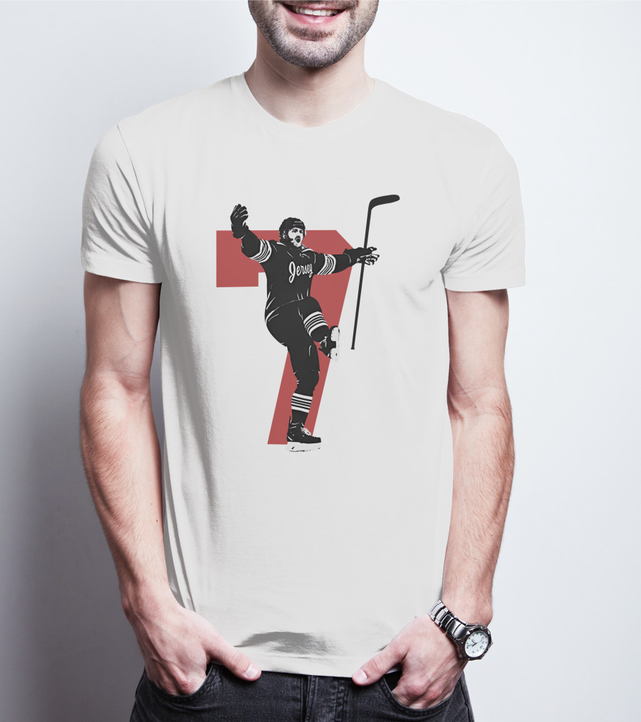 Jersey Number Seven Devils Youth Foundation Dougie Official Hockey Merchandise T-Shirt