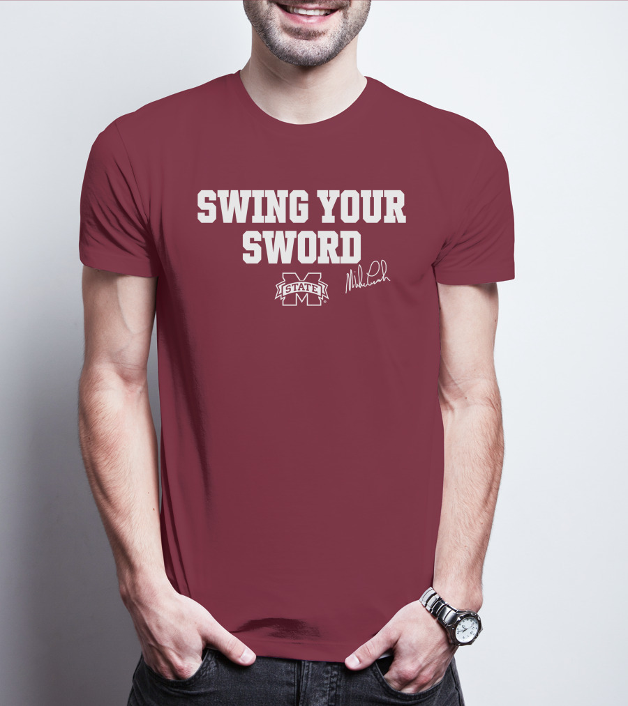 Swing Your Sword Mike Leach M State T-Shirt