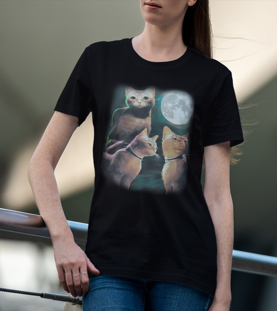 Annapurna Interactive Three Cats Under The Moon T-Shirt