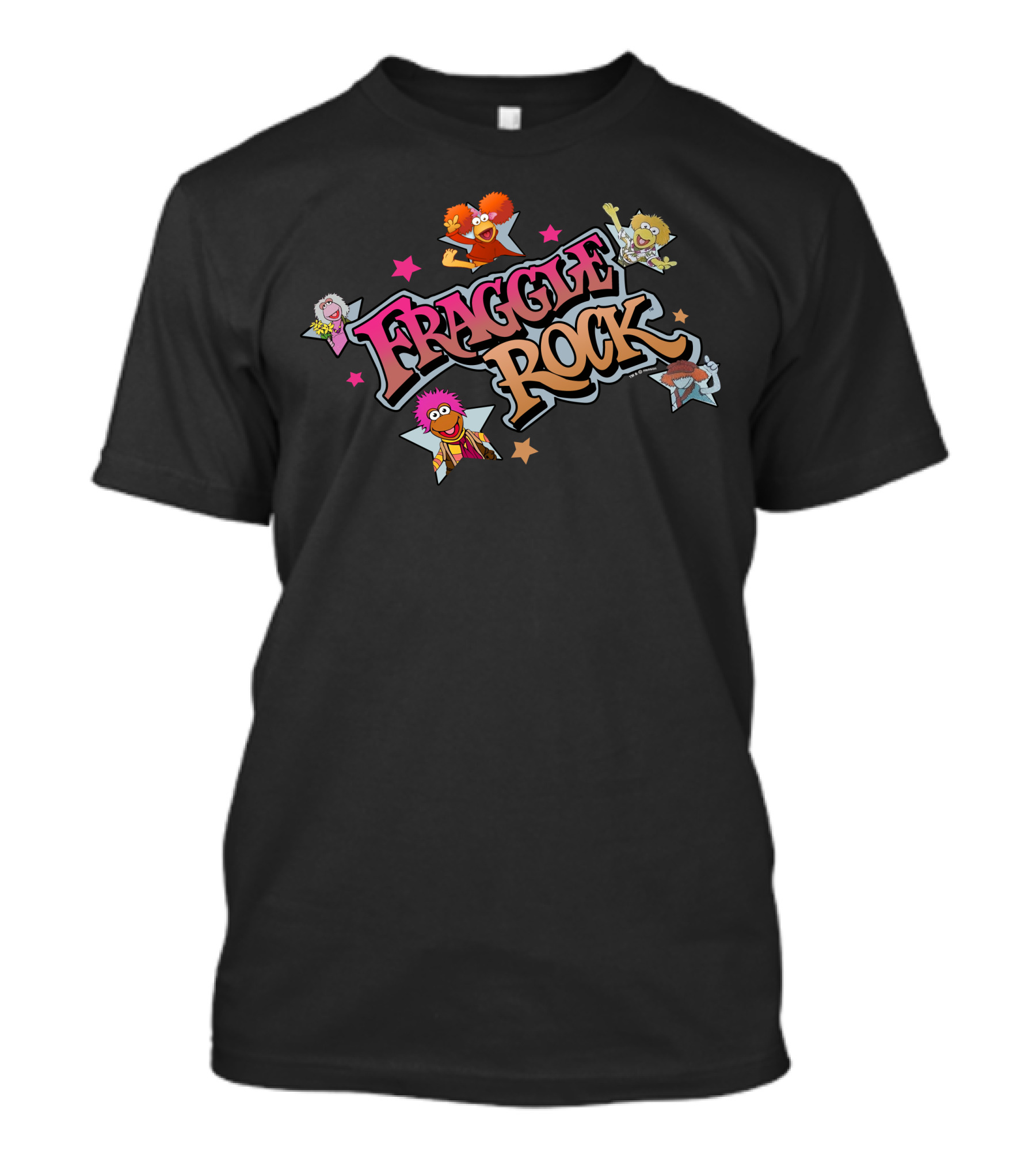 Fraggle Rock Characters With Stars T-Shirt