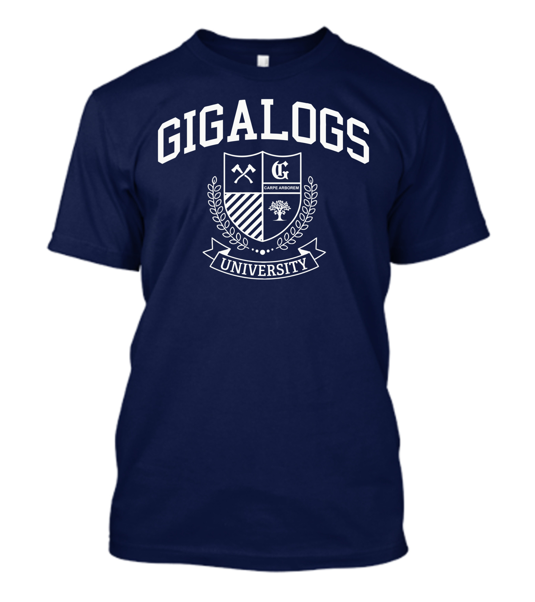 Worldofkeralis Gigalogs University Crest Carpe Arborem T-Shirt