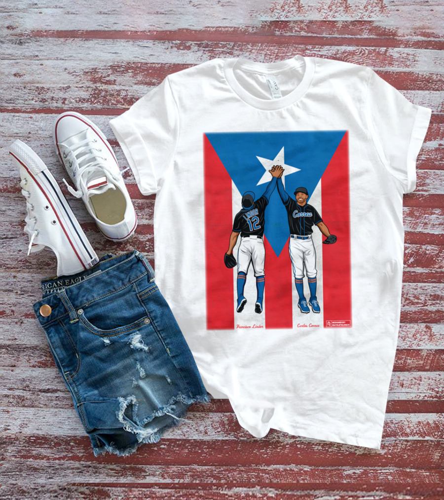 Francisco Lindor Carlos Correa Puerto Rican Baseball Unity T-Shirt