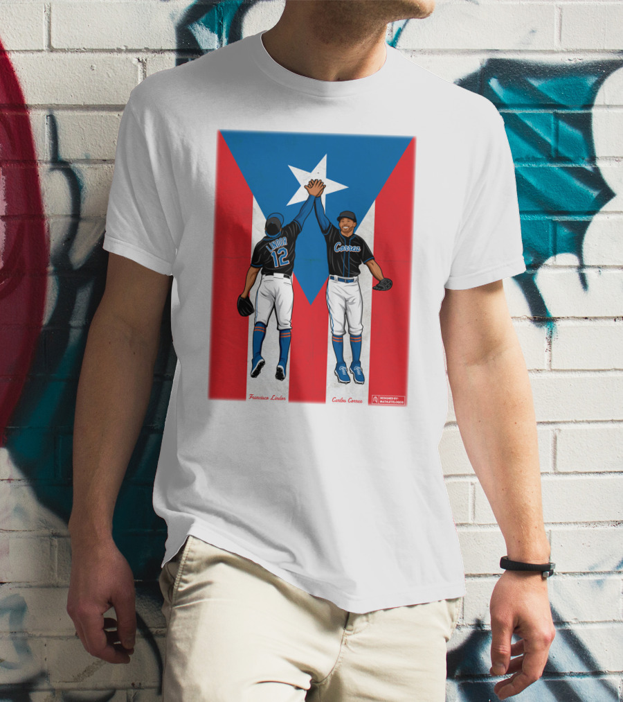 Francisco Lindor Carlos Correa Puerto Rican Baseball Unity T-Shirt