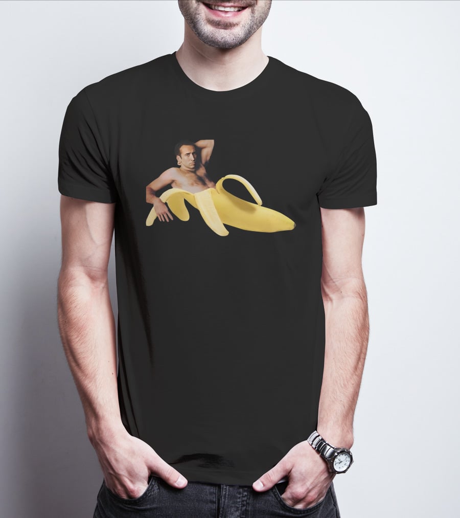 Nicolas Cage Banana Official Peeling Humor T-Shirt