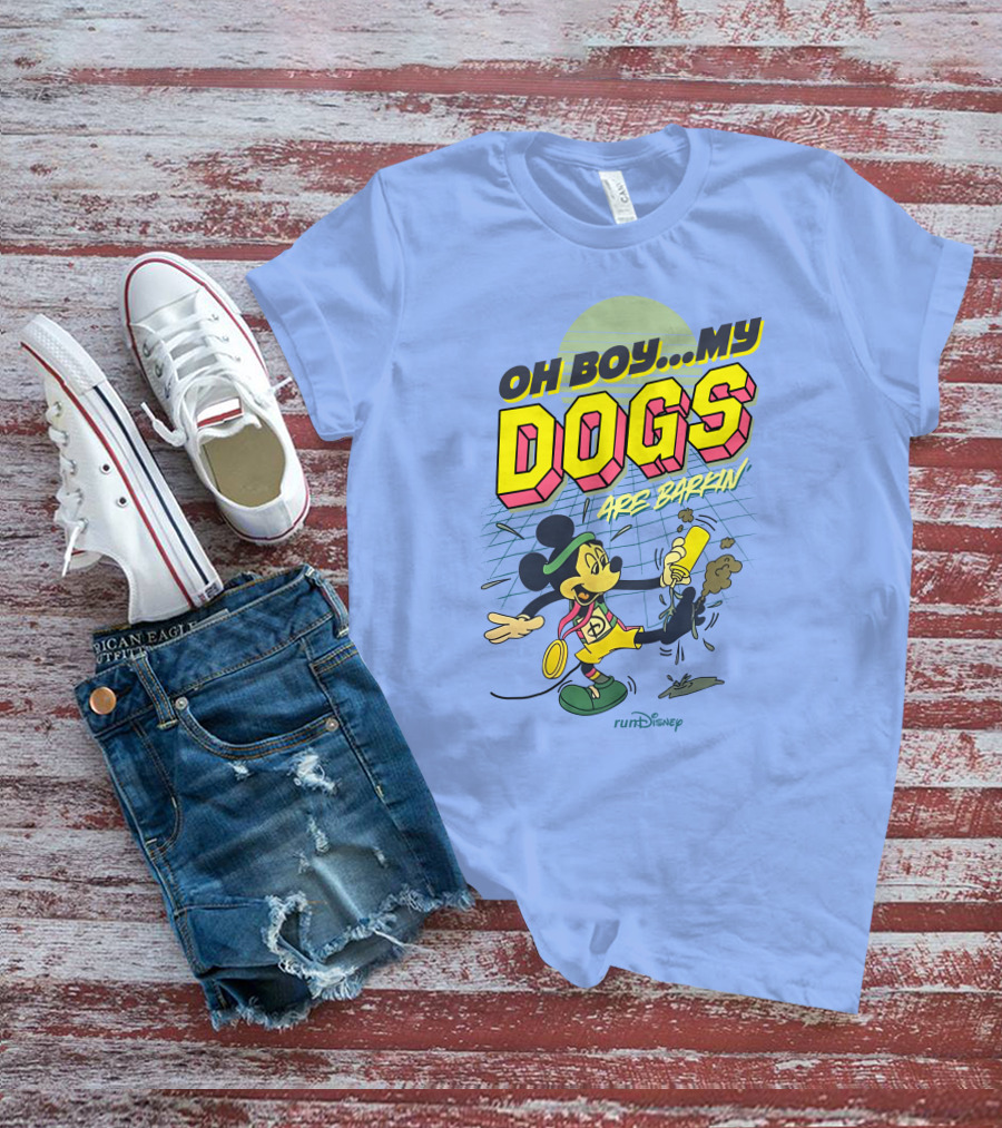 RunDisney Expo Oh Boy My Dogs Are Barkin Rundisney Mickey Mouse T-Shirt