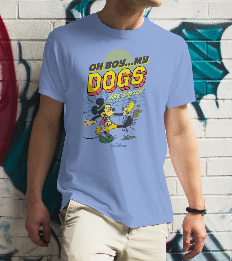 RunDisney Expo Oh Boy My Dogs Are Barkin Rundisney Mickey Mouse T-Shirt