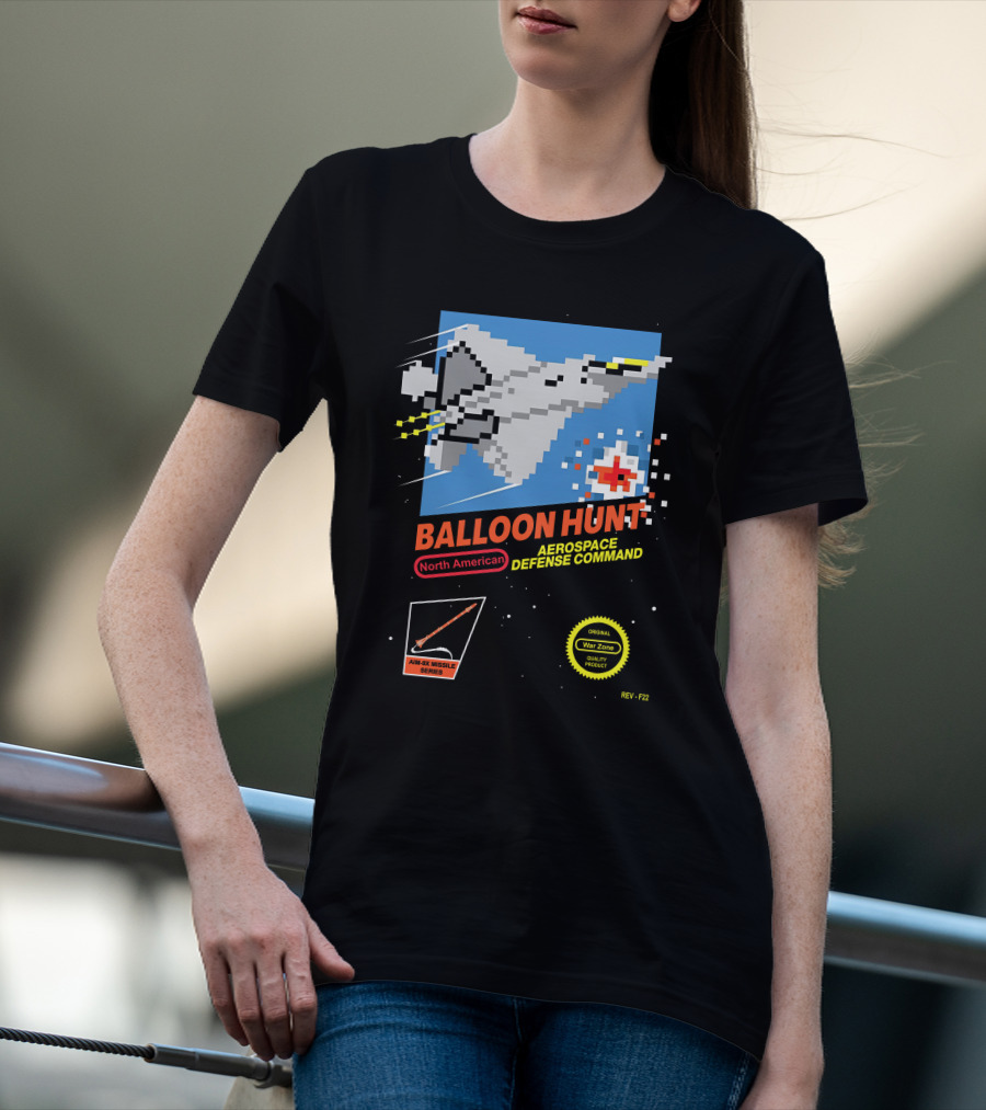 Balloon Hunt North American Aerospace Defense Command AIM-9X Missile Series REV F-22 Original War Zone Quality Product T-Shirt