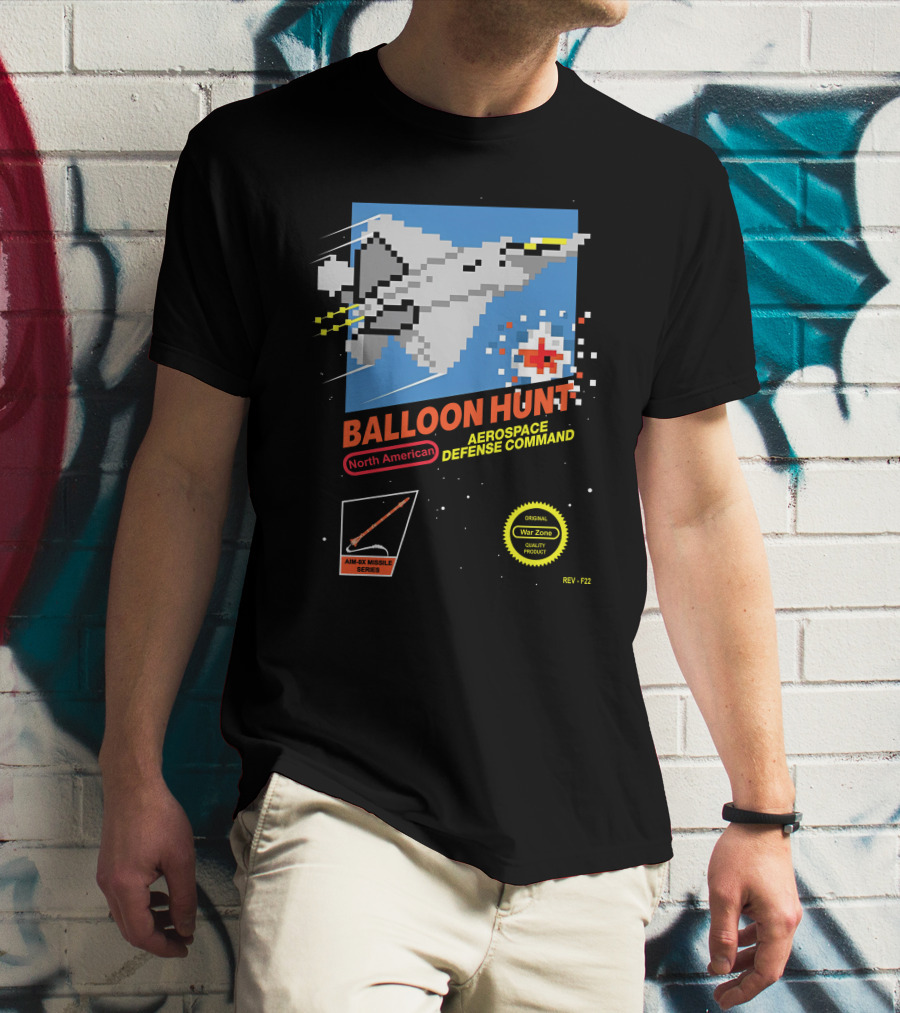 Balloon Hunt North American Aerospace Defense Command AIM-9X Missile Series REV F-22 Original War Zone Quality Product T-Shirt