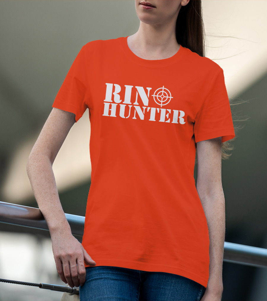Rin Hunter Target Text Bold Red T-Shirt
