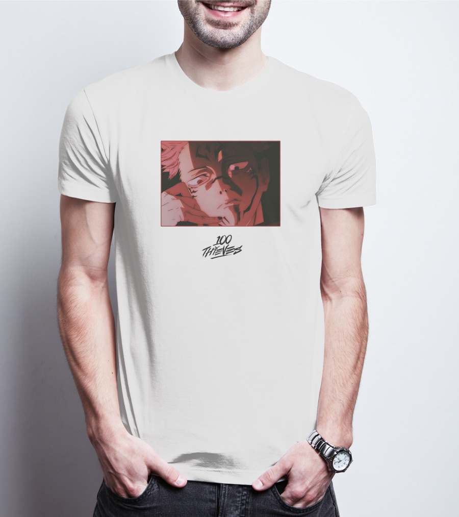 100 Thieves Sukuna Anime Character T-Shirt