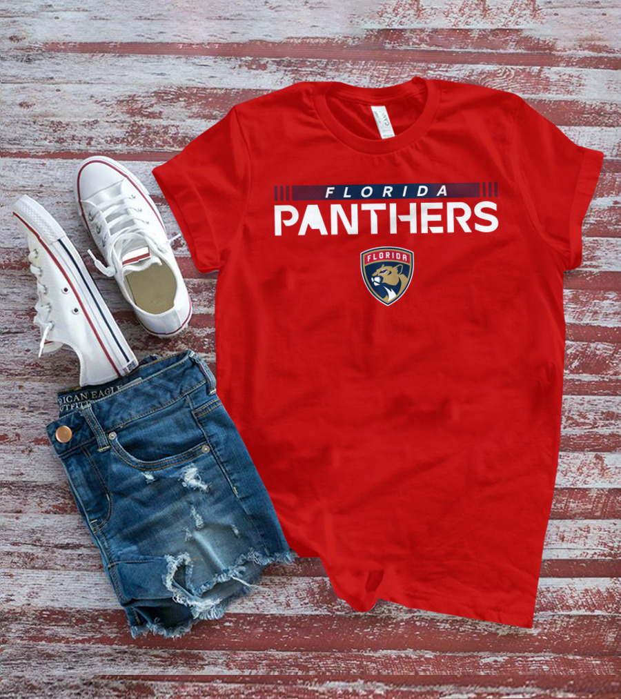 Florida Panthers Lomberg Logo Red T-Shirt