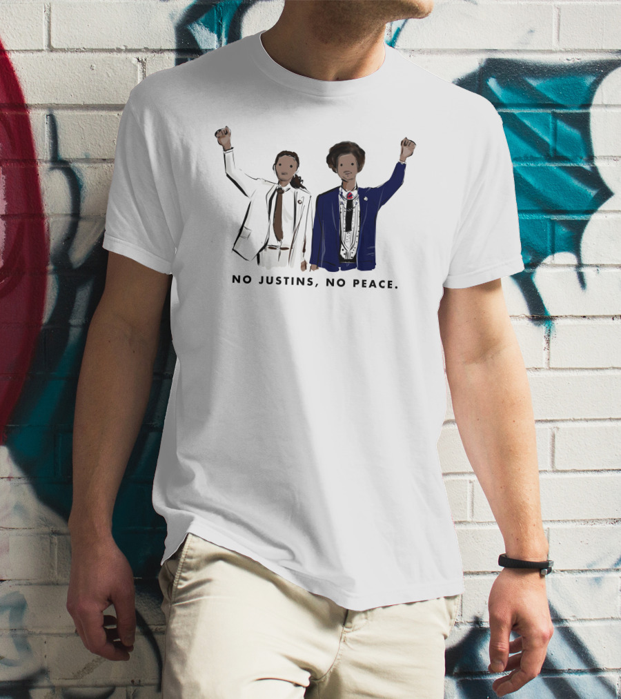 No Justins No Peace Raising Fists T-Shirt