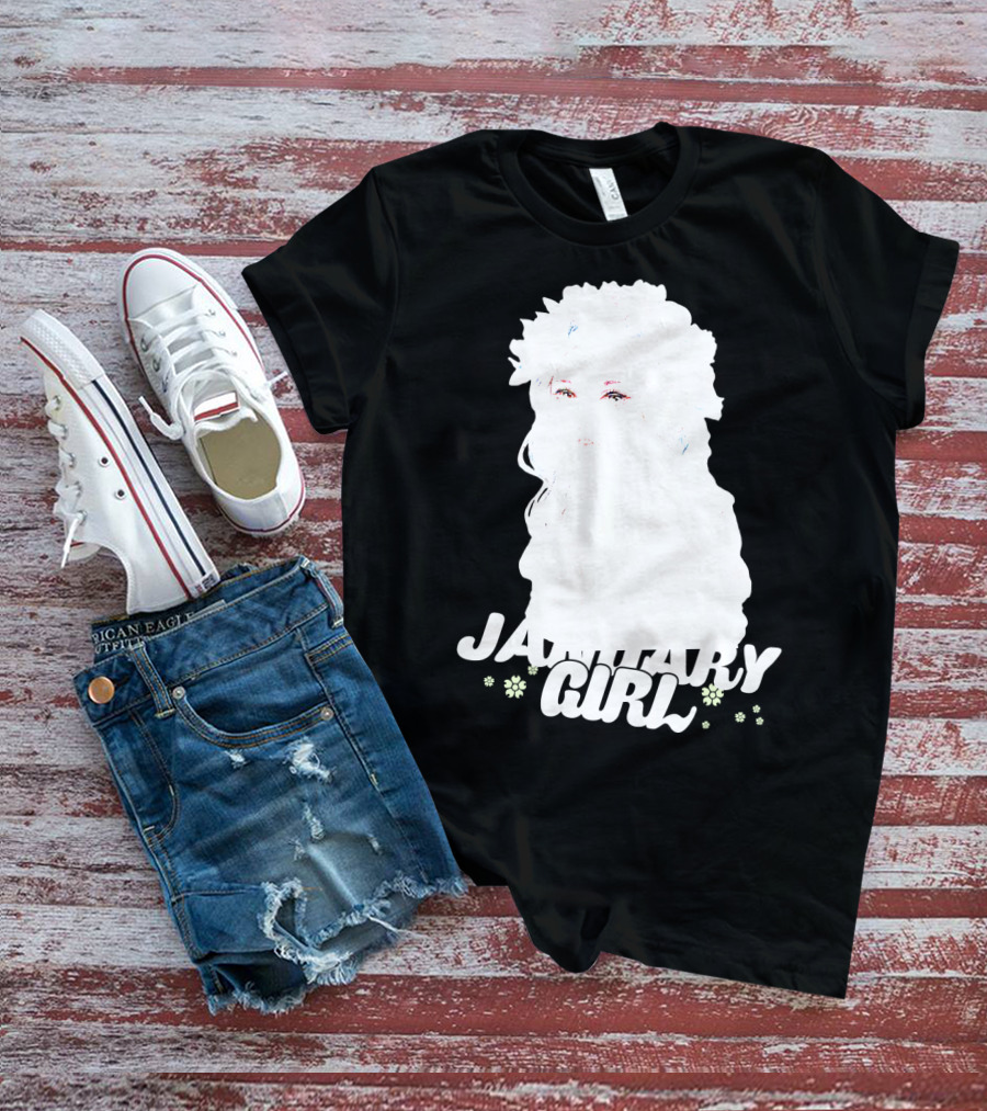 January Girl Floral Birthday T-Shirt