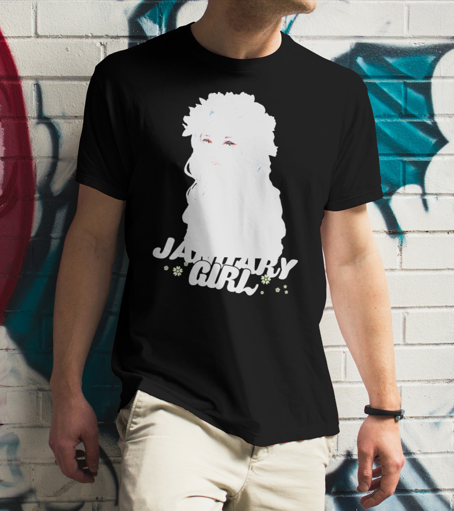 January Girl Floral Birthday T-Shirt