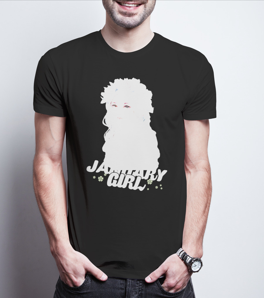 January Girl Floral Birthday T-Shirt