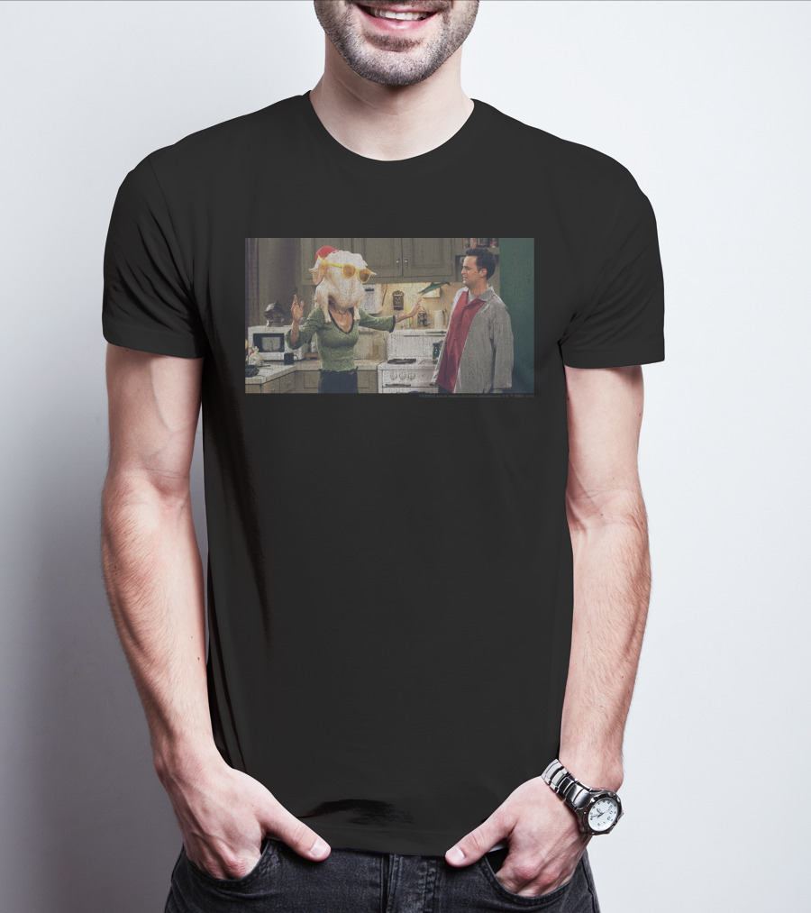 Friends Thanksgiving Monica Turkey Head Scene T-Shirt