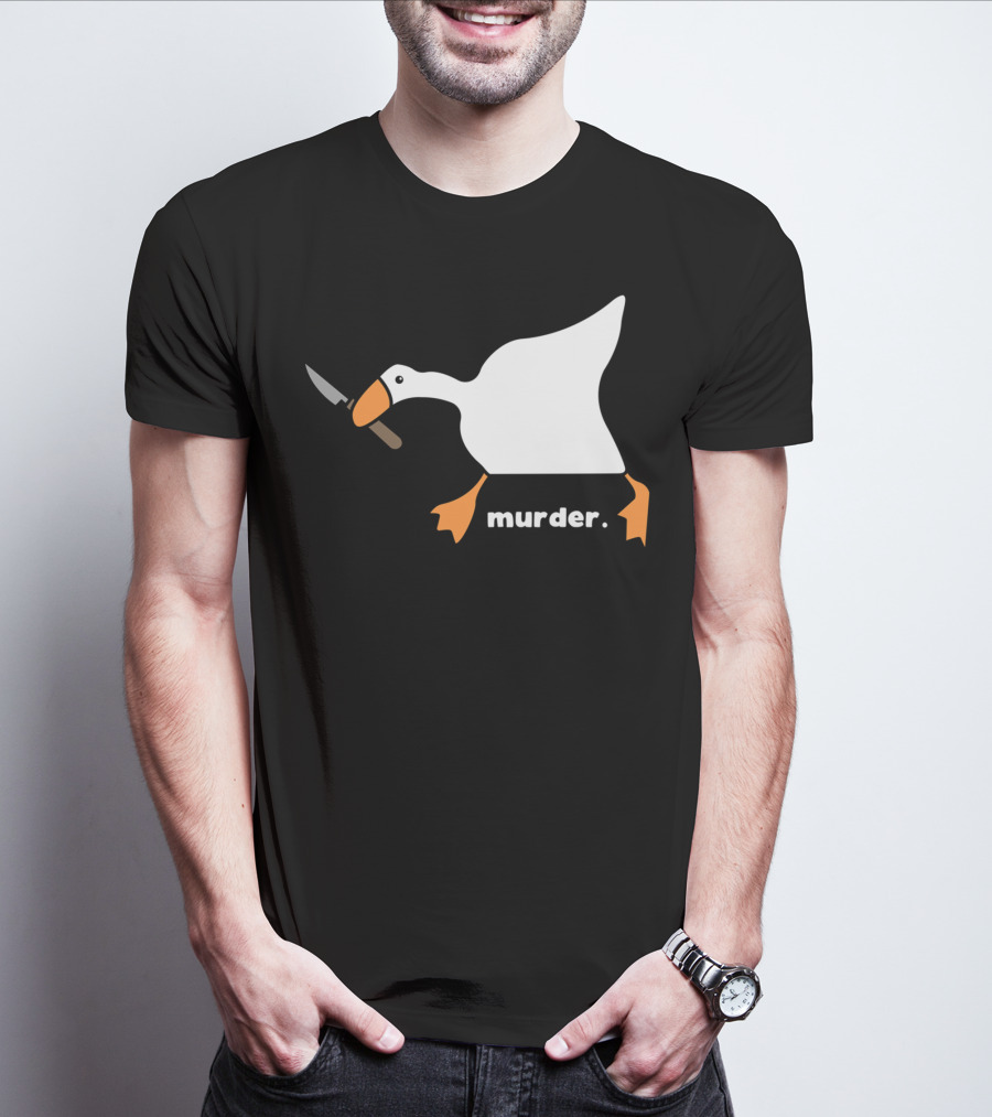 Murder Goose With Knife Funny T-Shirt