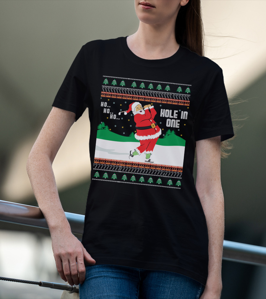 Ho Ho Ho Santa Hole In One Golf Jumper T-Shirt