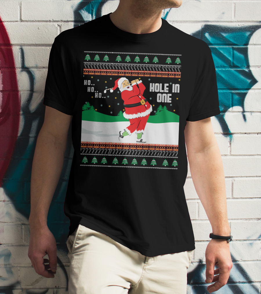 Ho Ho Ho Santa Hole In One Golf Jumper T-Shirt