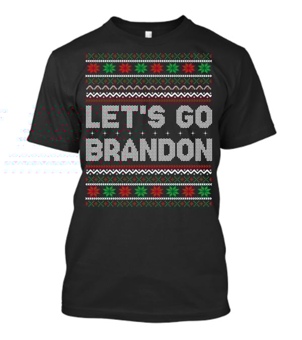 Let's Go Brandon Christmas Knit T-Shirt