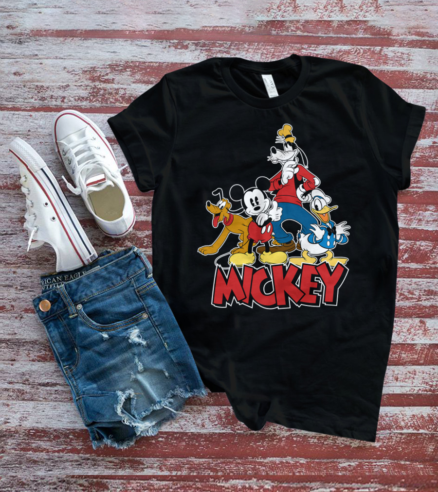 Mickey Mouse And Friends Pluto Goofy Donald Duck Disney T-Shirt