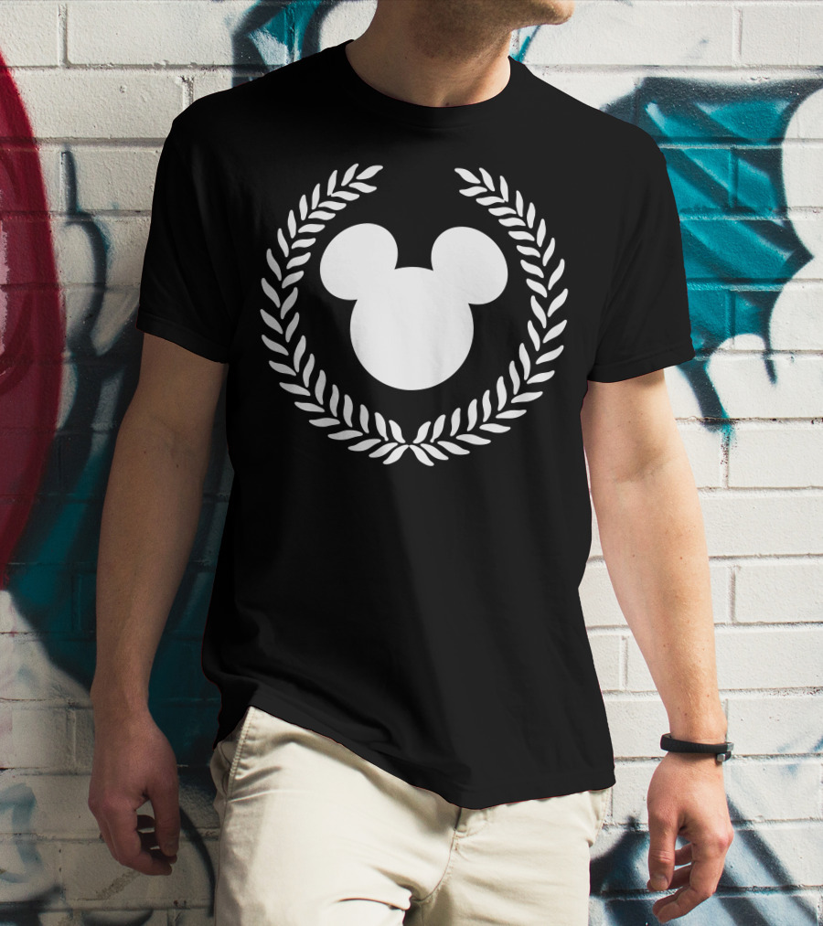 Disney Mickey Mouse Laurel Wreath Icon Collegiate T-Shirt