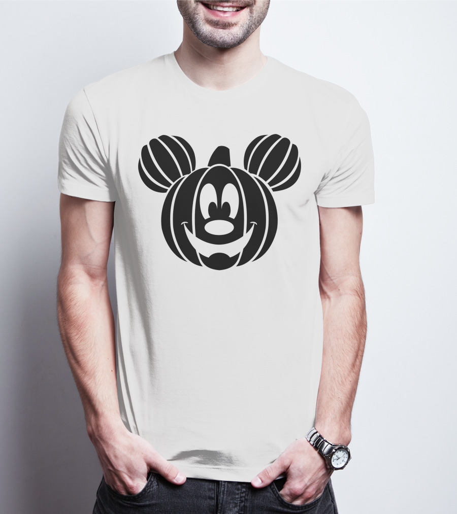 Disney Mickey Mouse Halloween Pumpkin Face T-Shirt