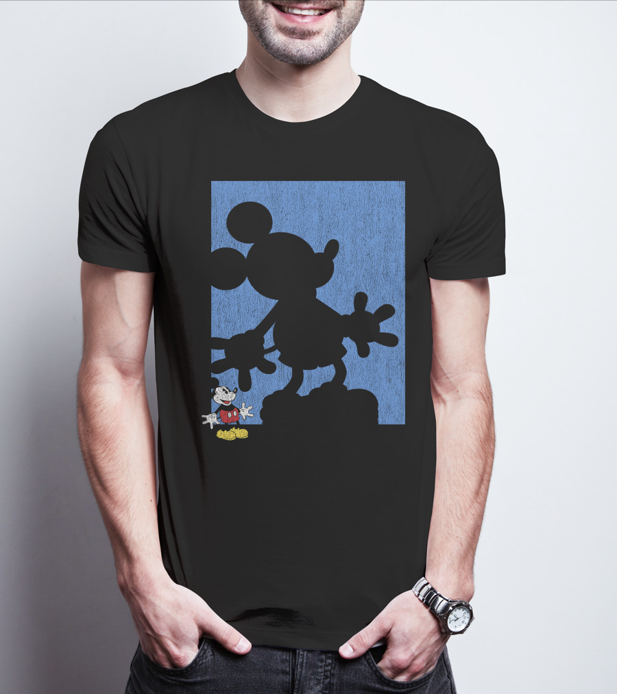 Disney Mickey Mouse Shadow Classic Iconic Pose T-Shirt