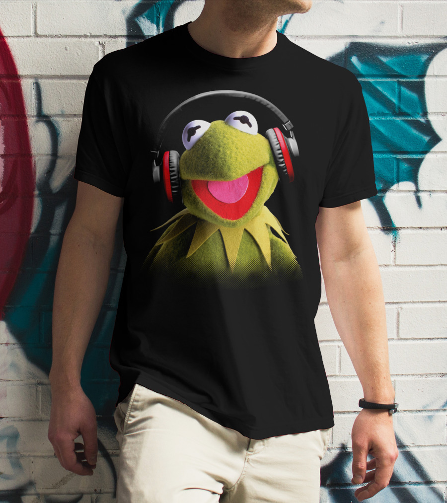 Disney Muppet Babies Kermit Headphones Retro T-Shirt