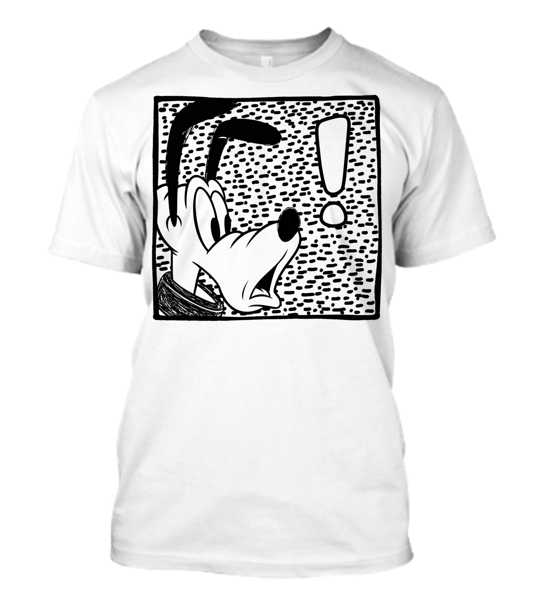 Disney Pluto Shocked Exclamation Point Reaction T-Shirt