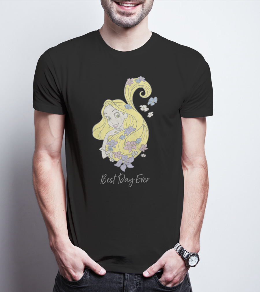 Disney Tangled Rapunzel Illustration Best Day Ever T-Shirt