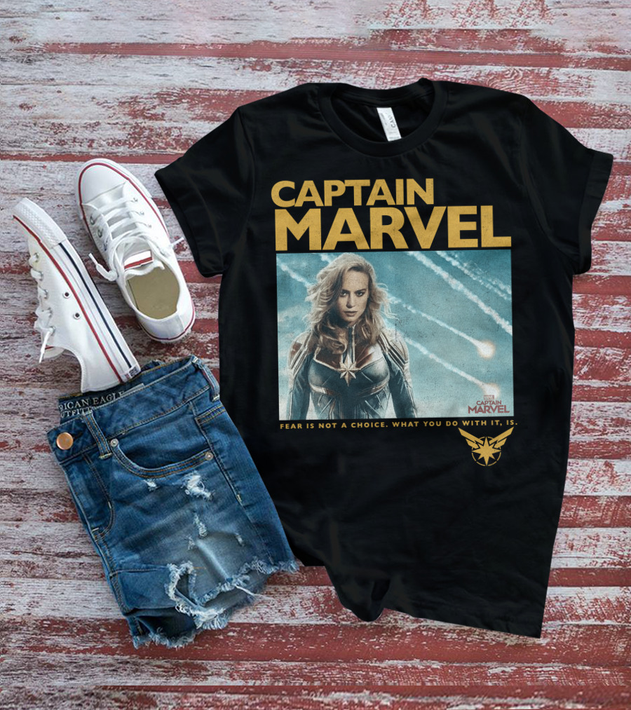 Captain Marvel Fear Is Not A Choice Vintage Movie T-Shirt