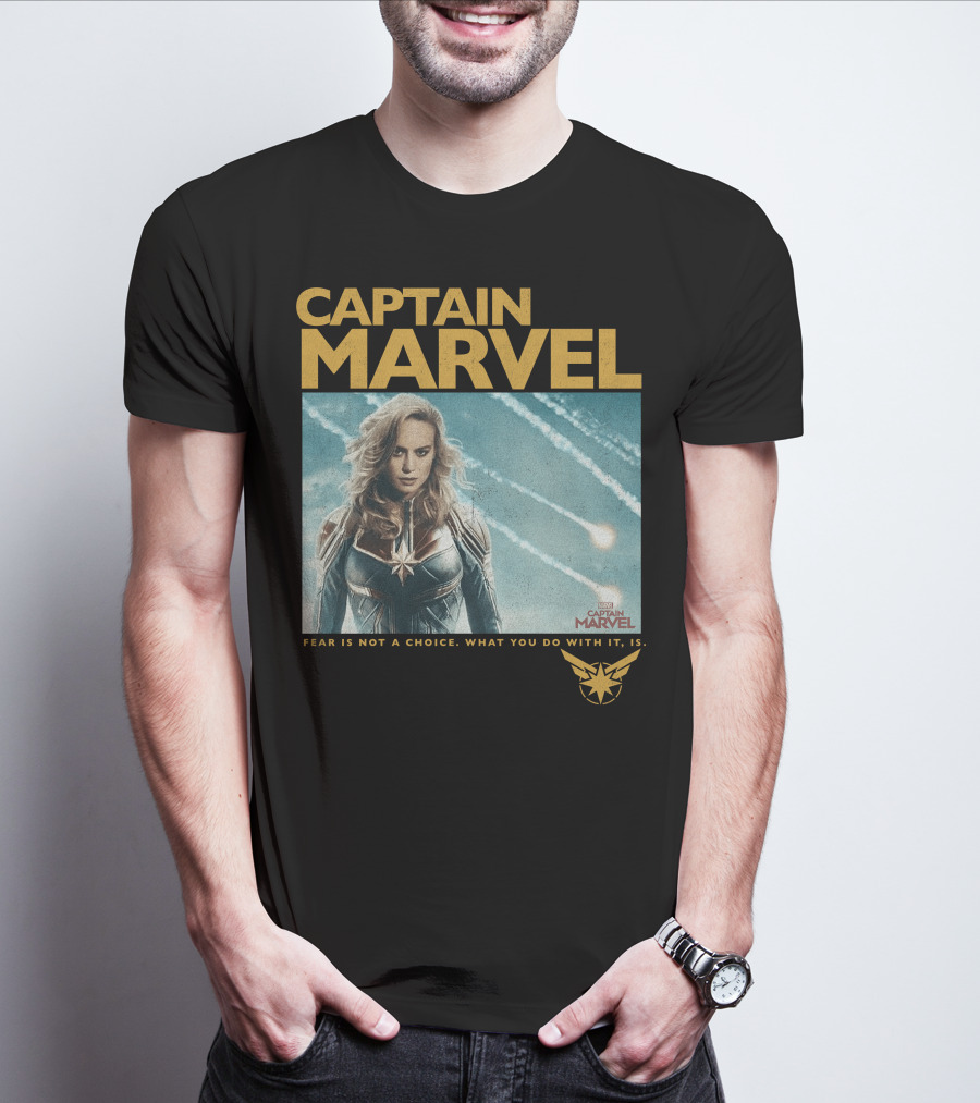 Captain Marvel Fear Is Not A Choice Vintage Movie T-Shirt