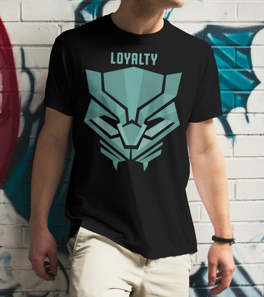 Marvel Black Panther Loyalty Teal Mask T-Shirt