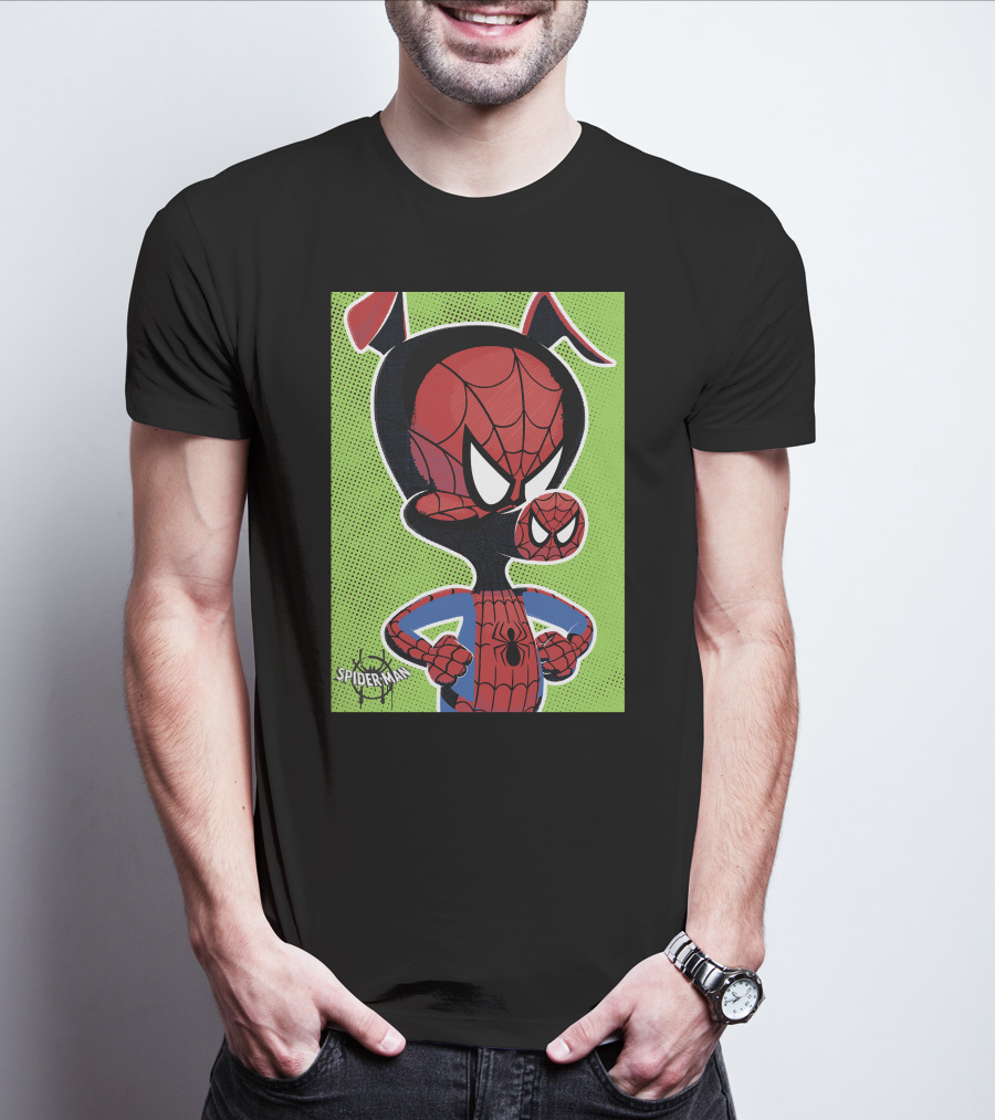 Marvel Spider-Ham Spiderverse Pop Art Spider-Man Character Heroic Pose T-Shirt
