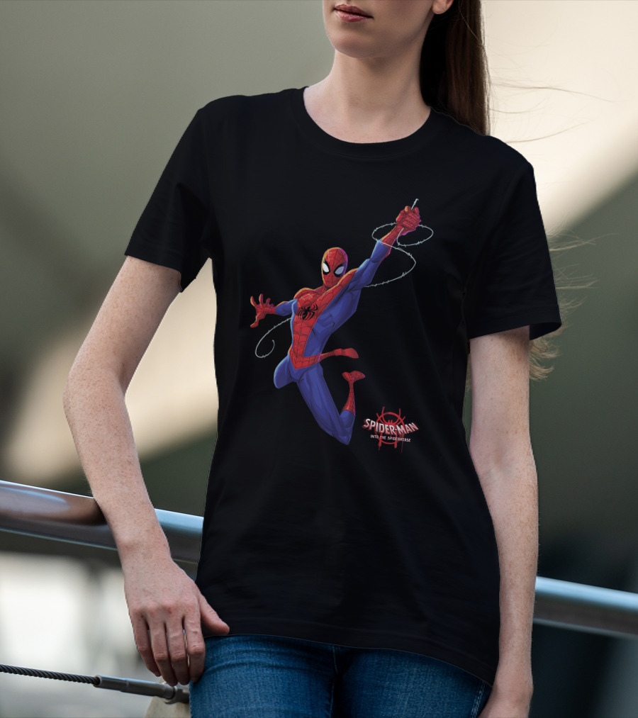 Spider-Man Into The Spider-Verse Classic Swing Action Marvel T-Shirt