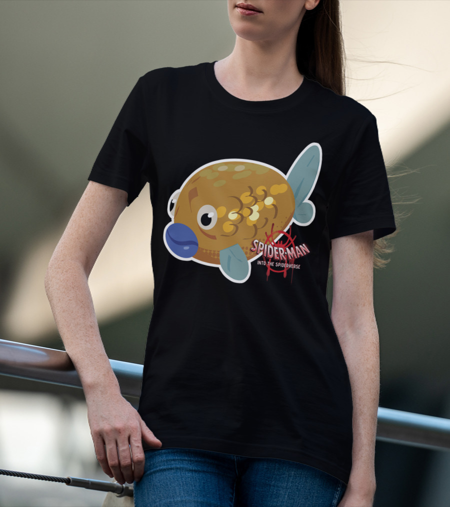 Marvel Spider-Man Into The Spider-Verse Fish Sticker T-Shirt
