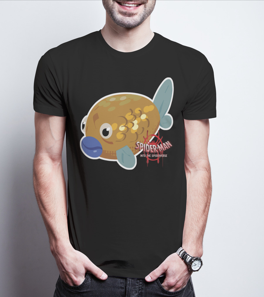 Marvel Spider-Man Into The Spider-Verse Fish Sticker T-Shirt