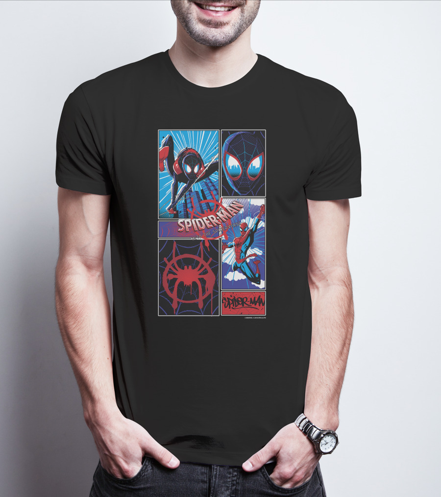 Marvel Spider-Man Spiderverse Miles Morales And Peter Parker T-Shirt
