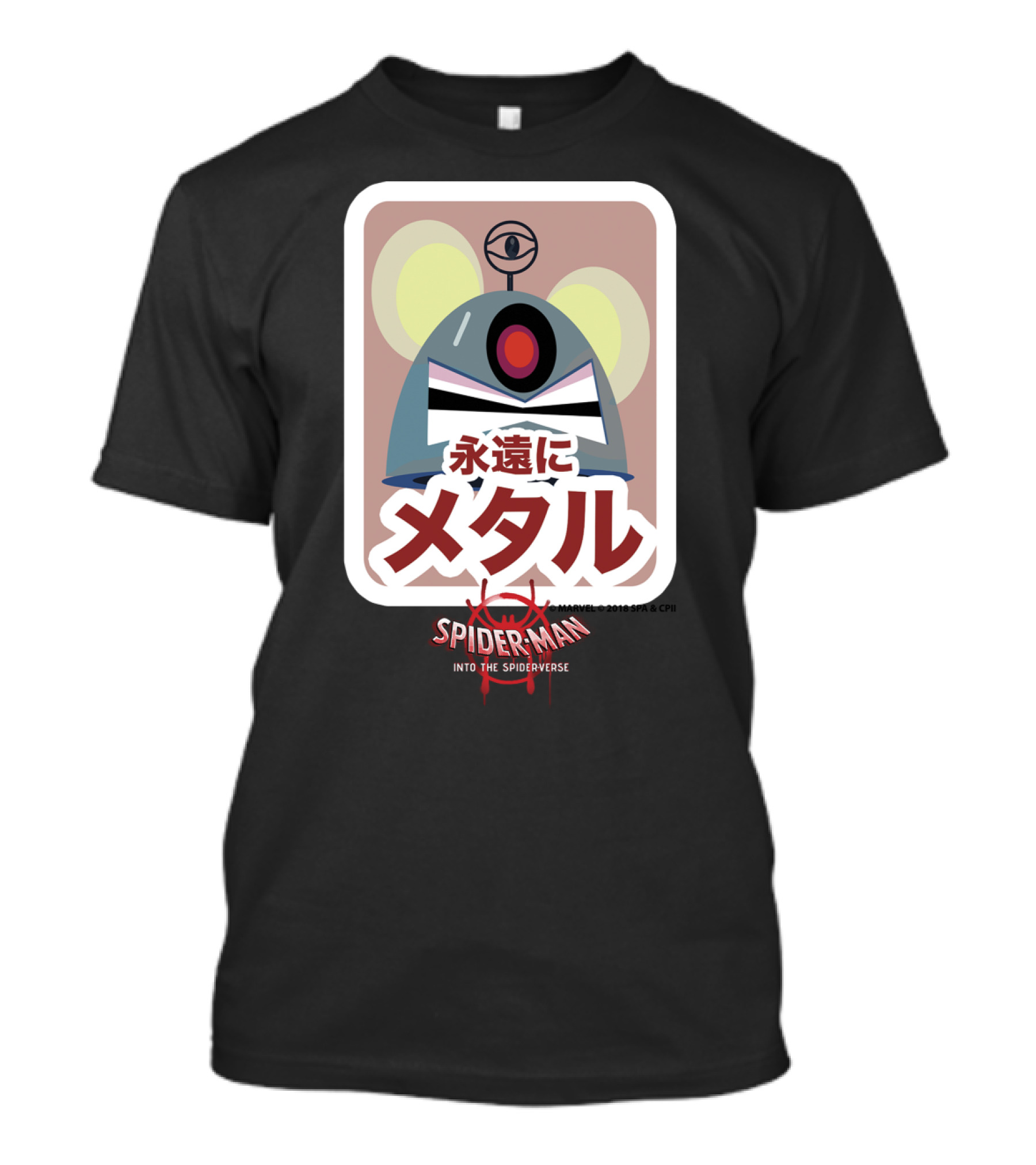 Spider-Man Into The Spiderverse Robot Mouse Metal T-Shirt