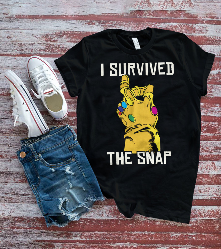 Marvel Thanos Infinity Gauntlet I Survived The Snap T-Shirt