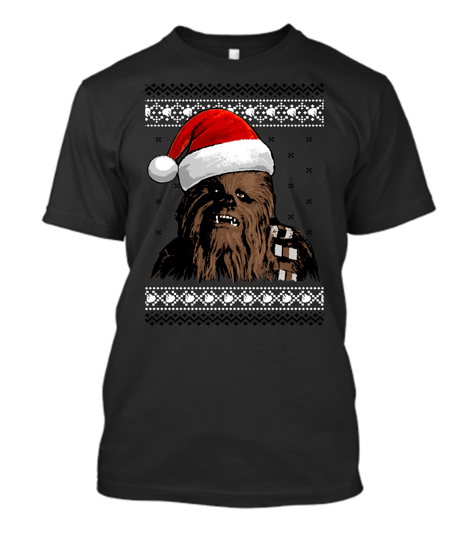 Chewbacca In Santa Hat Star Wars Holiday T-Shirt