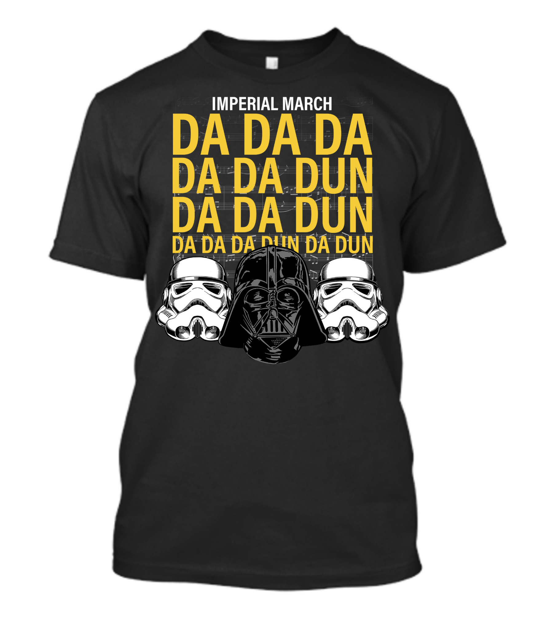 Star Wars Darth Vader Imperial March Da Da Da Stormtrooper Helmets T-Shirt
