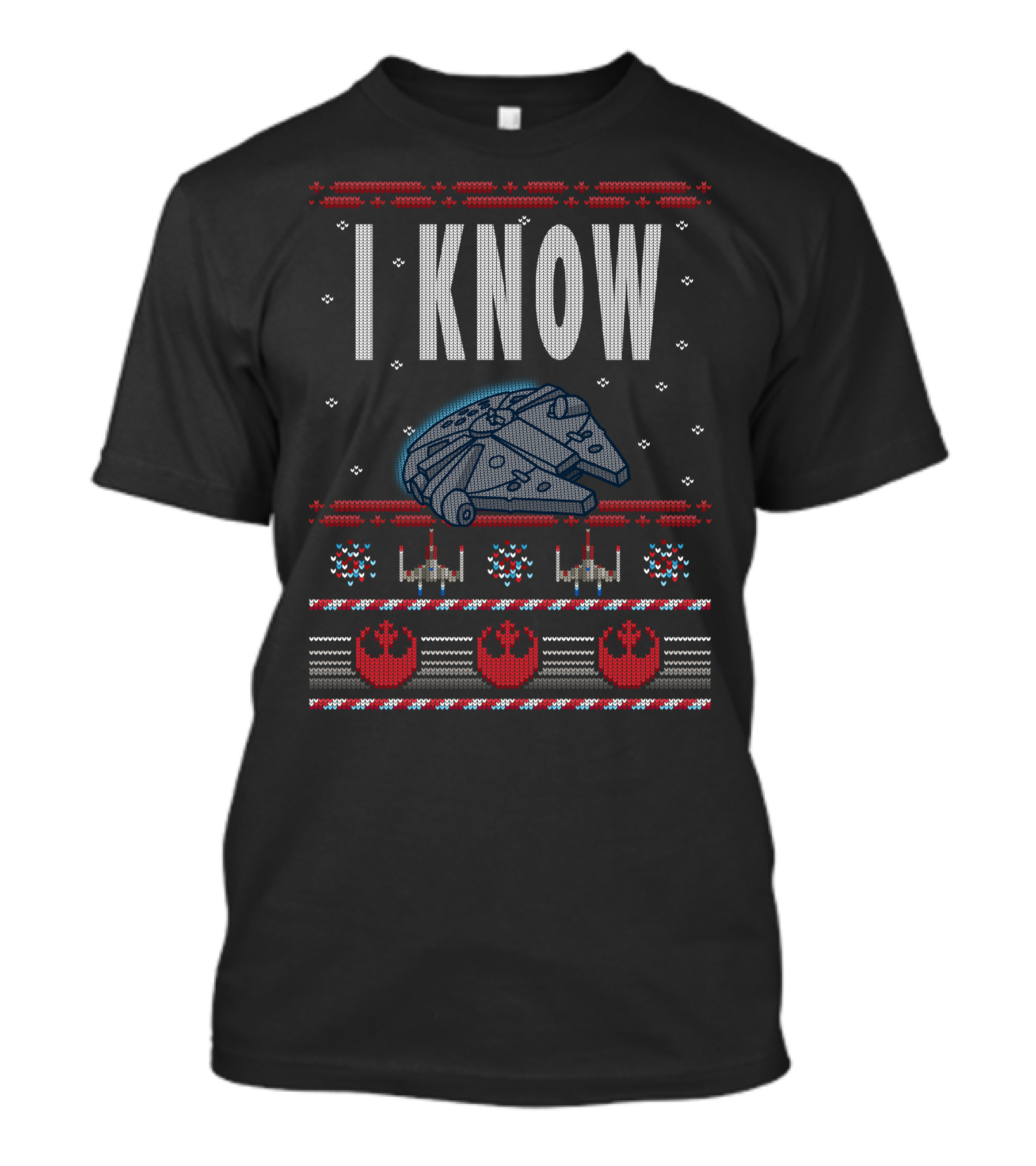 I Know Star Wars Millennium Falcon Ugly Sweater Style T-Shirt