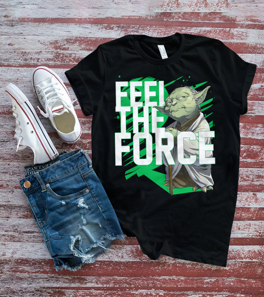 Star Wars Feel The Force Yoda Jedi Master T-Shirt