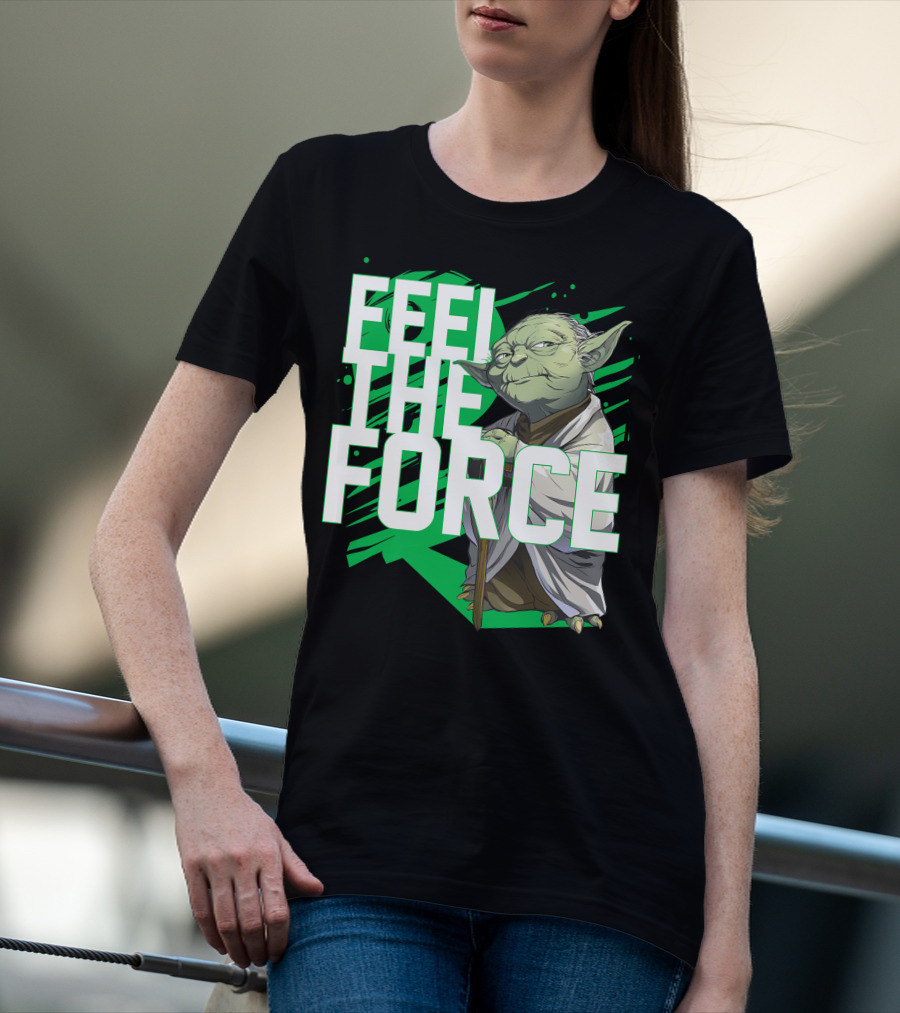 Star Wars Feel The Force Yoda Jedi Master T-Shirt
