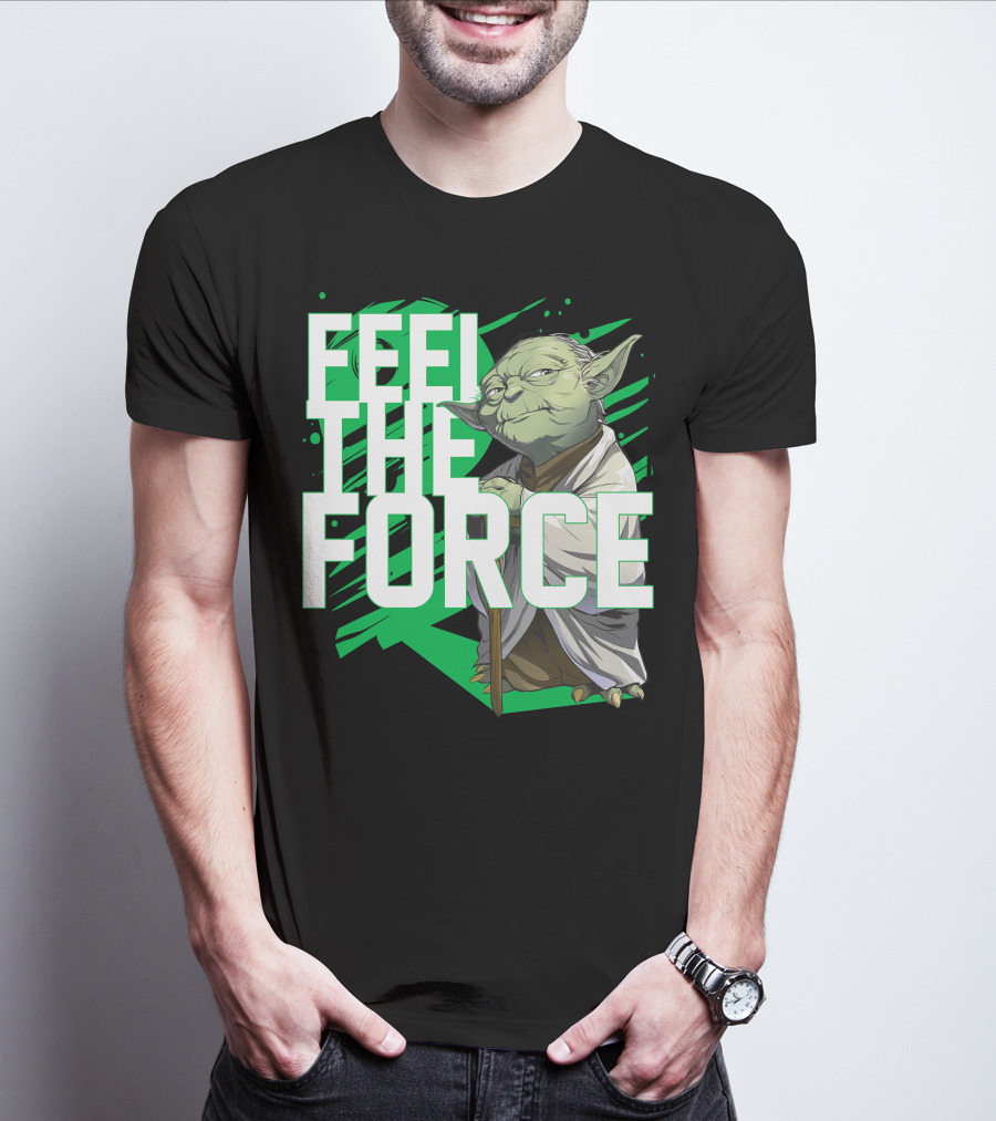 Star Wars Feel The Force Yoda Jedi Master T-Shirt
