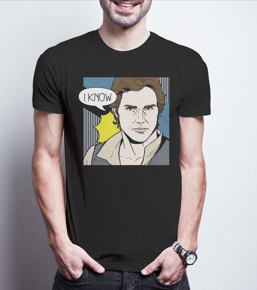 Star Wars Han Solo I Know Pop Art Retro Couples Fan Favorite T-Shirt