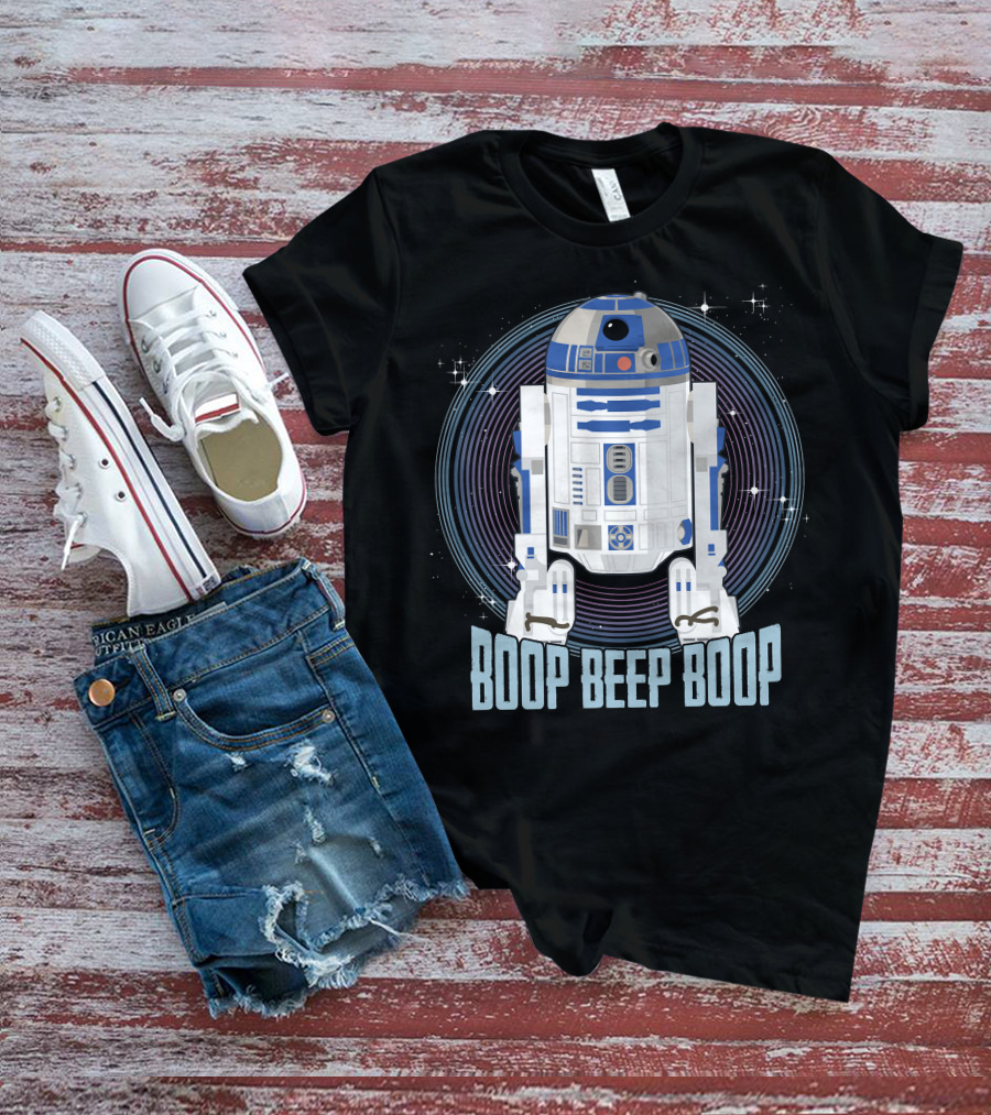 Star Wars R2-D2 Boop Beep Boop Circle T-Shirt